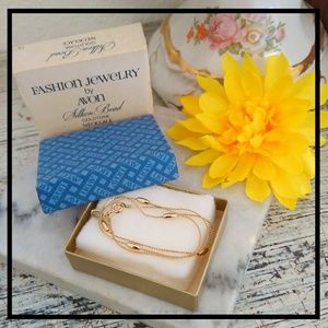 Vintage 1980 Avon Silken Bead  Goldtone Necklace